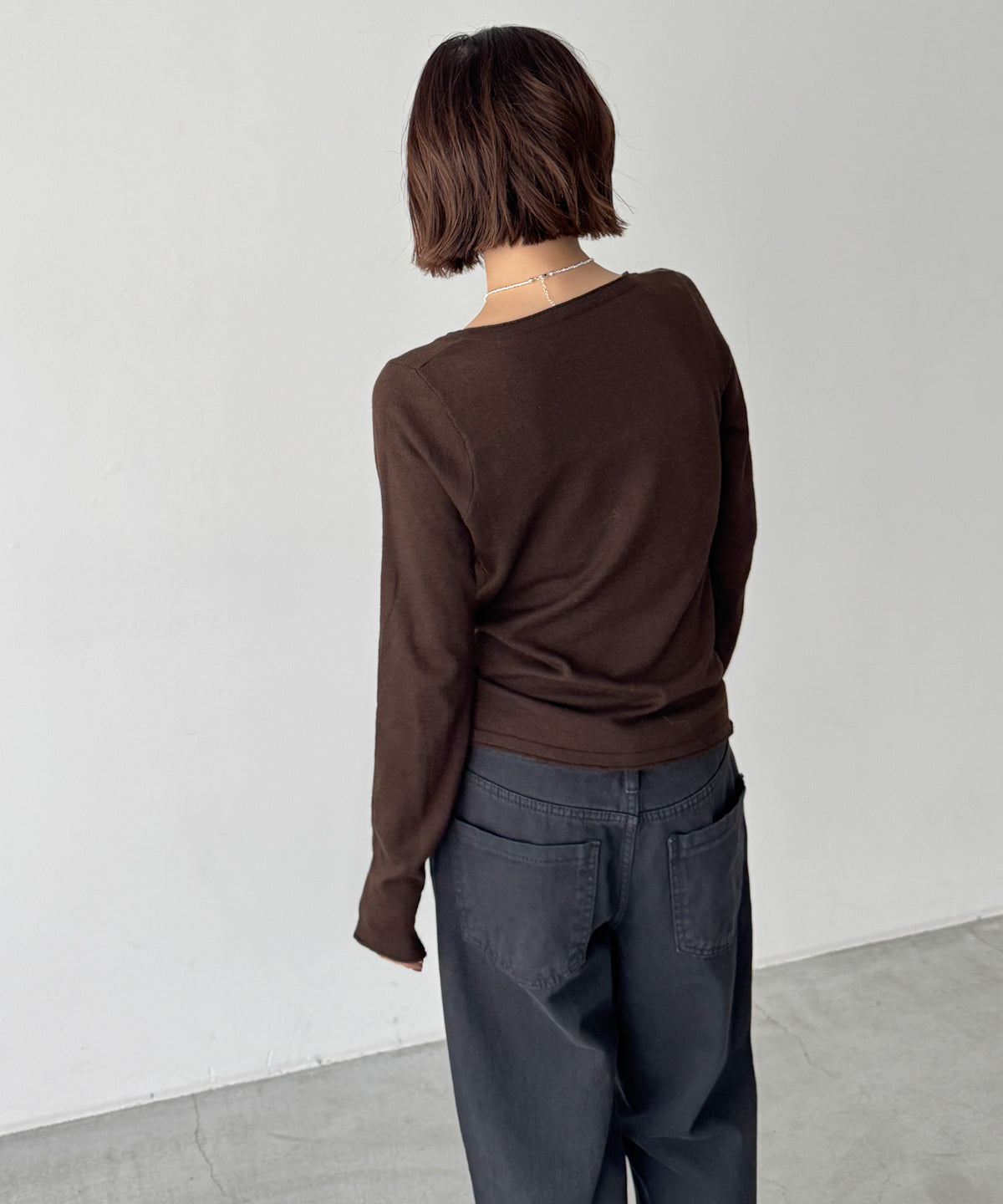 シルク混スキッパーニット