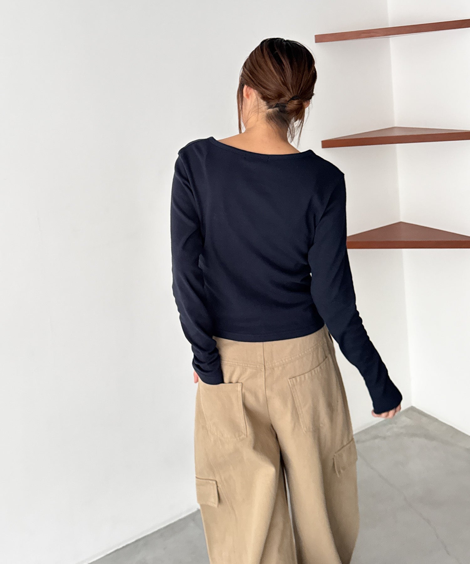 コットンヘンリーロングTシャツ