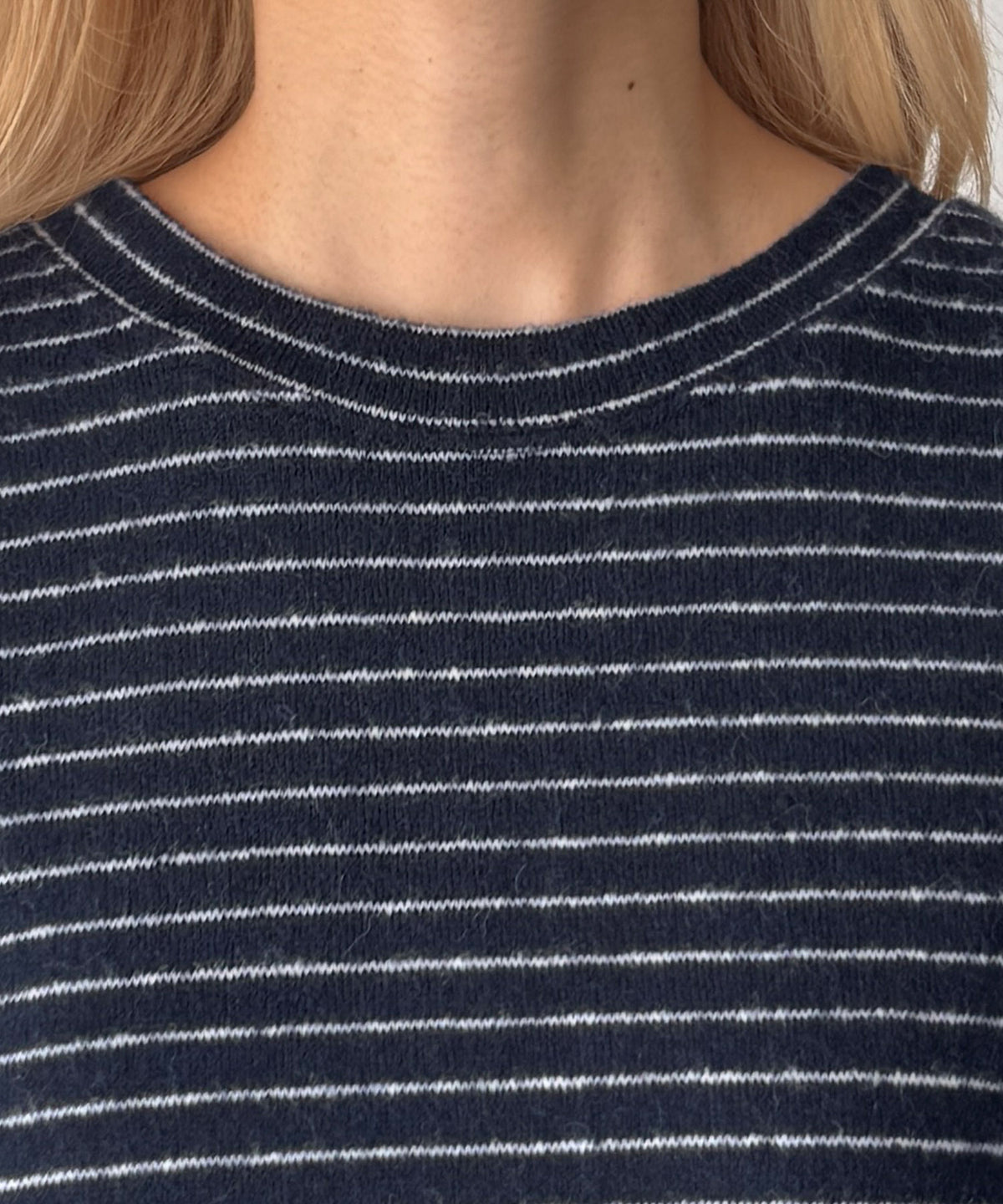 ウール混ボーダーロングTシャツ