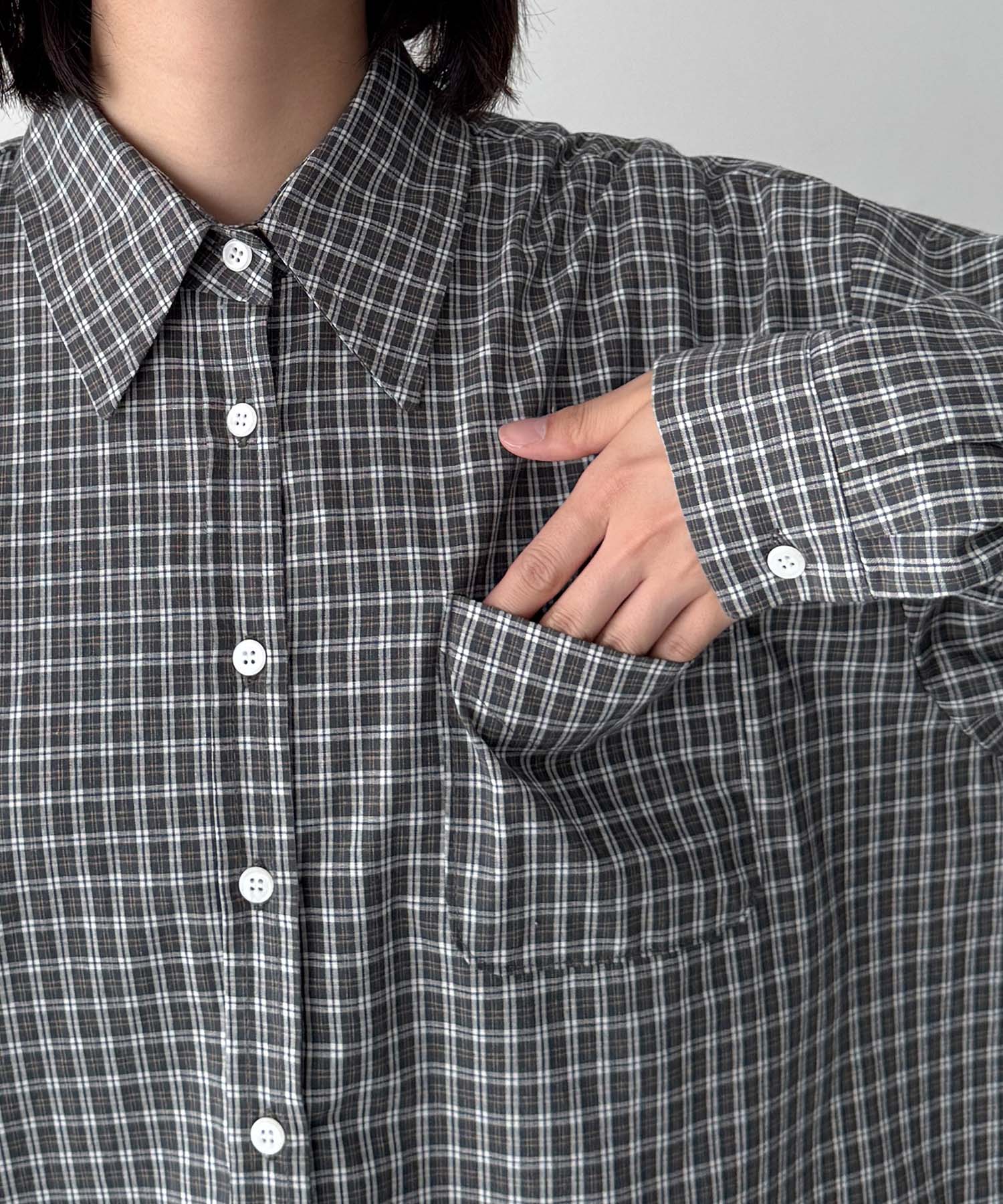 グラフチェックシャツ