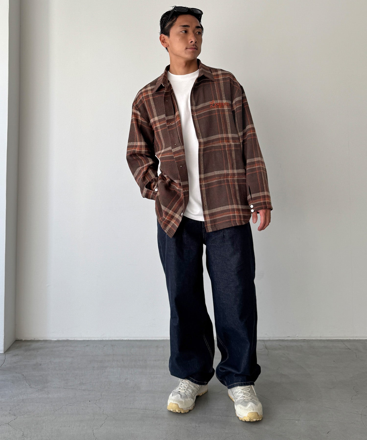 チェックロングスリーブシャツ
