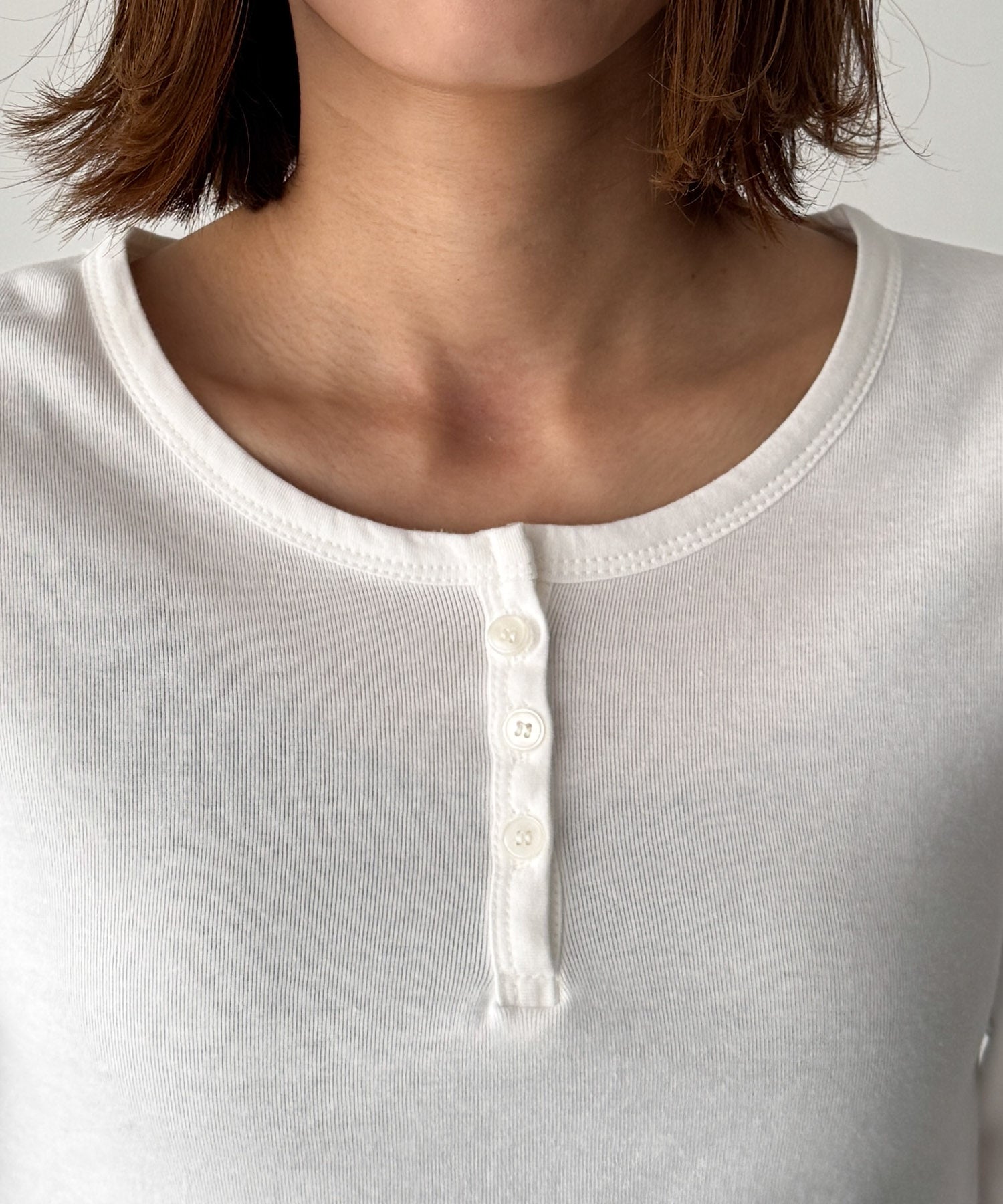 コットンヘンリーロングTシャツ