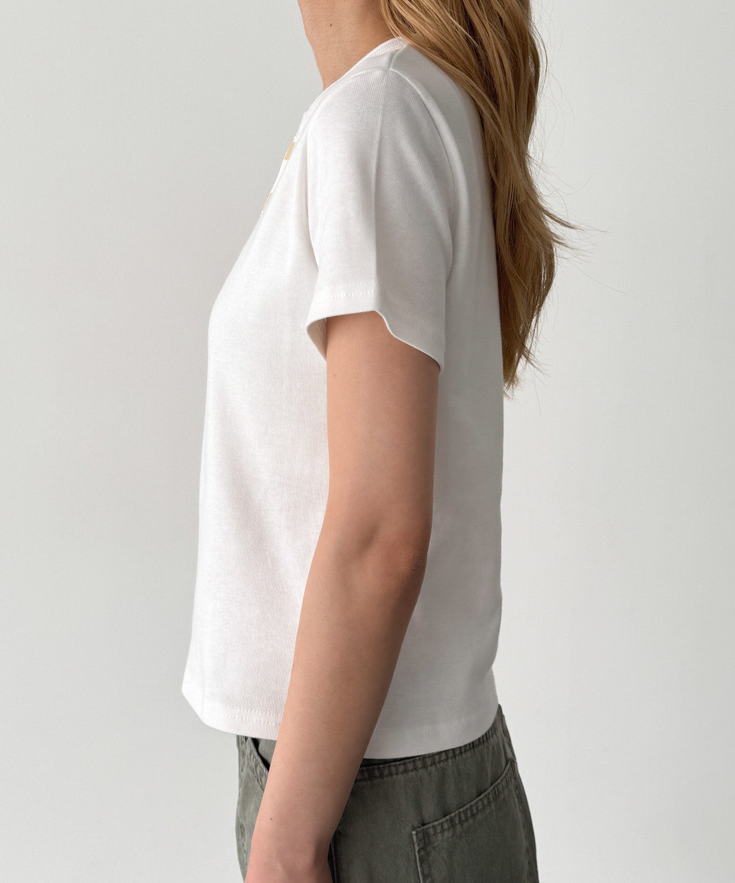 ヴィンテージコットンヘンリー半袖Tシャツ