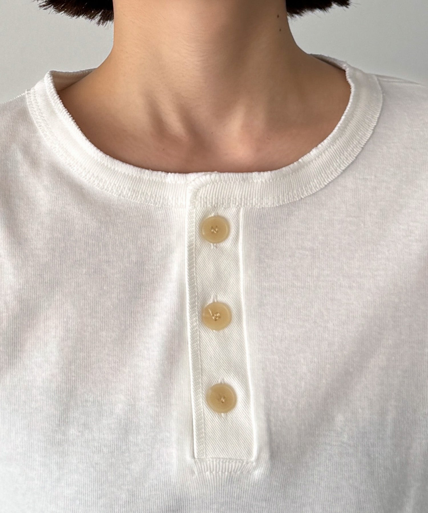 ヴィンテージコットンヘンリーロングTシャツ