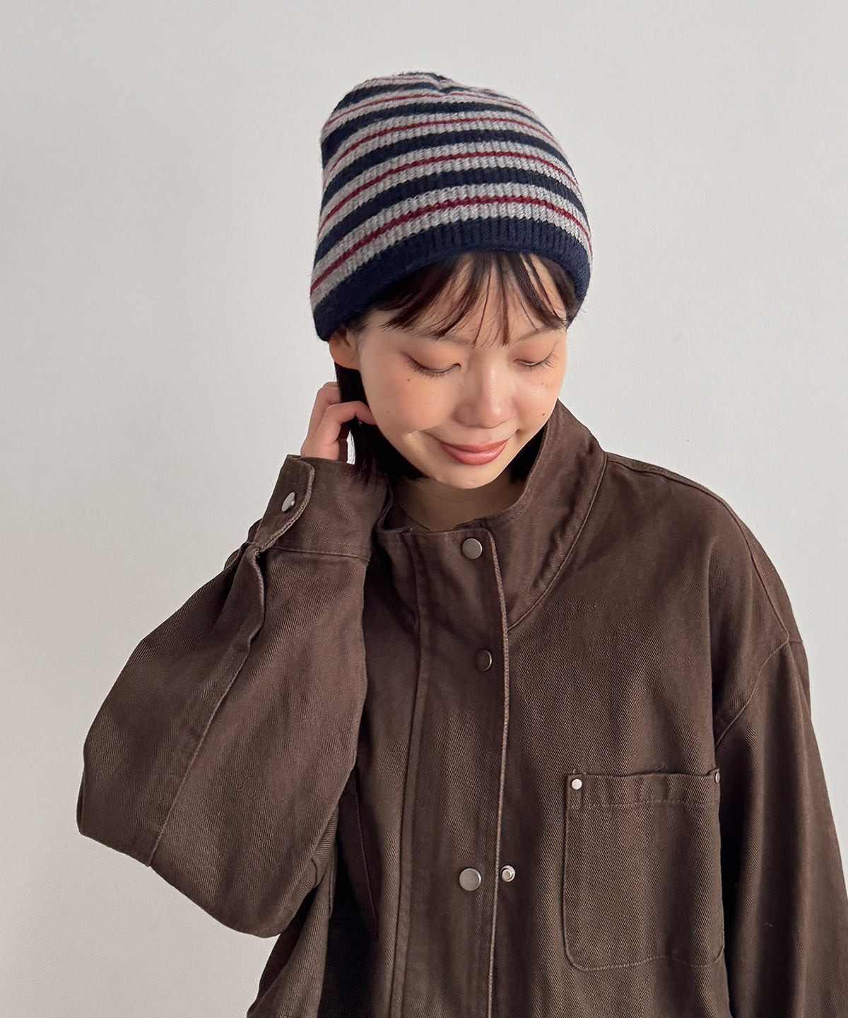 レトロボーダーニットCAP