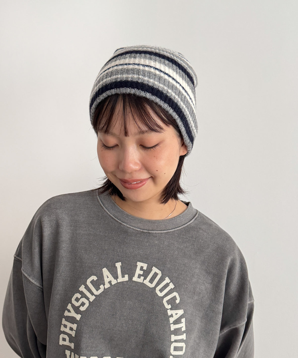 マルチボーダーニットCAP