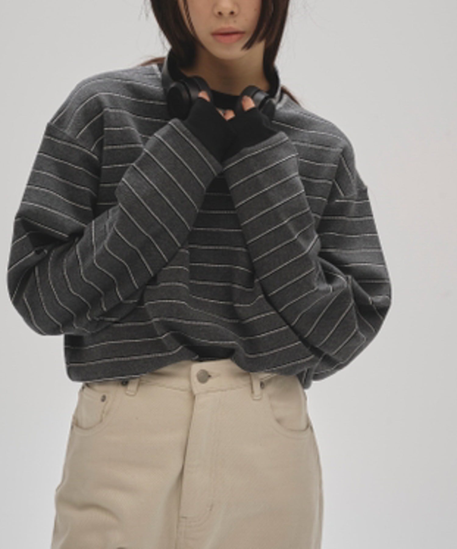 Border Long T-shirts ボーダーロングTシャツ/12520613