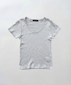 ピコレースアイレットラウンドTシャツ