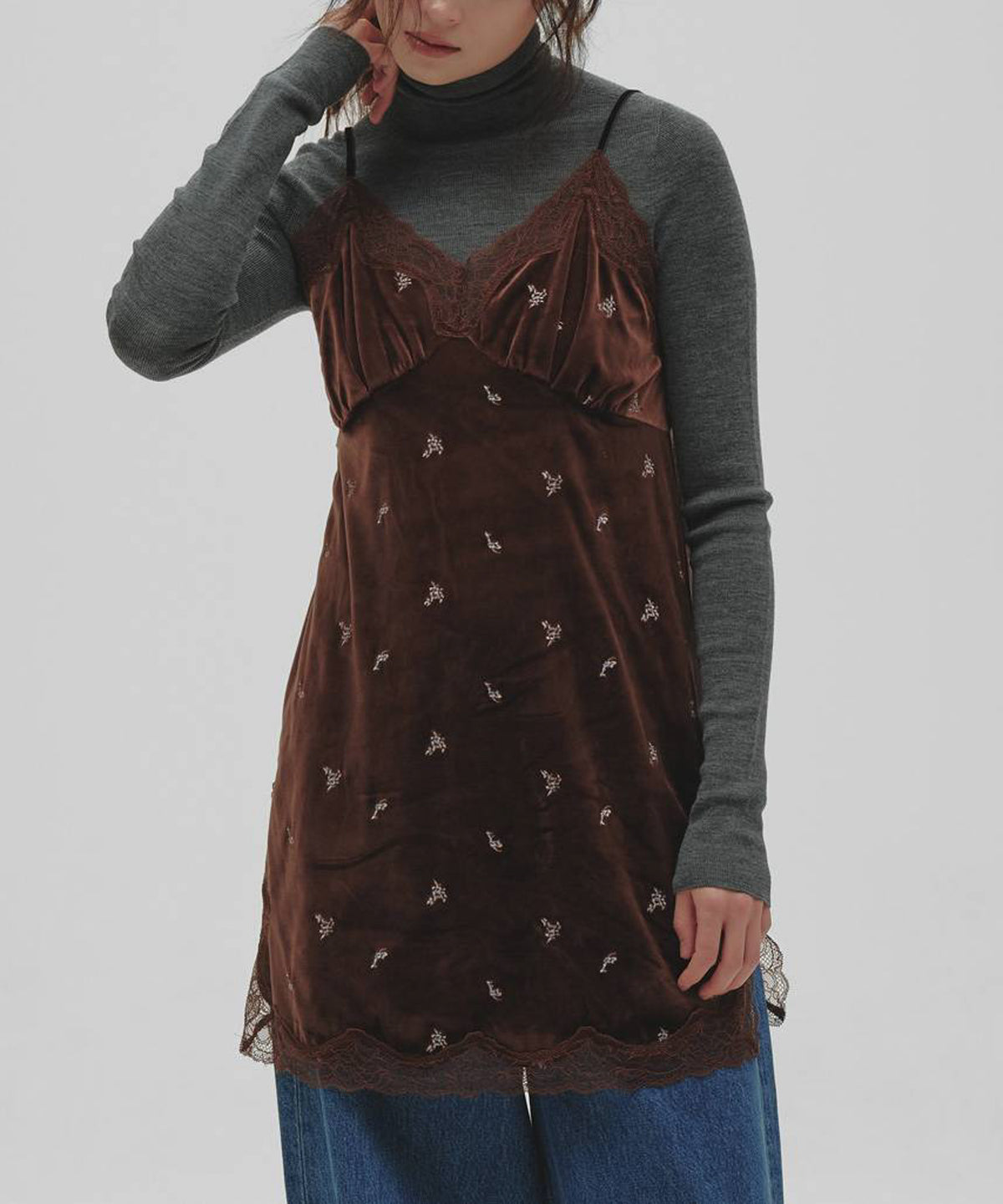 Petit Flower Velour Tunic