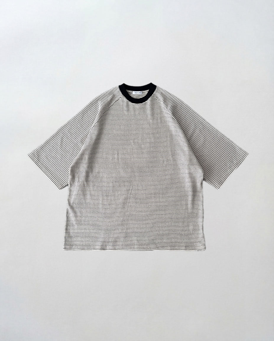 ナローボーダーラグランTシャツ