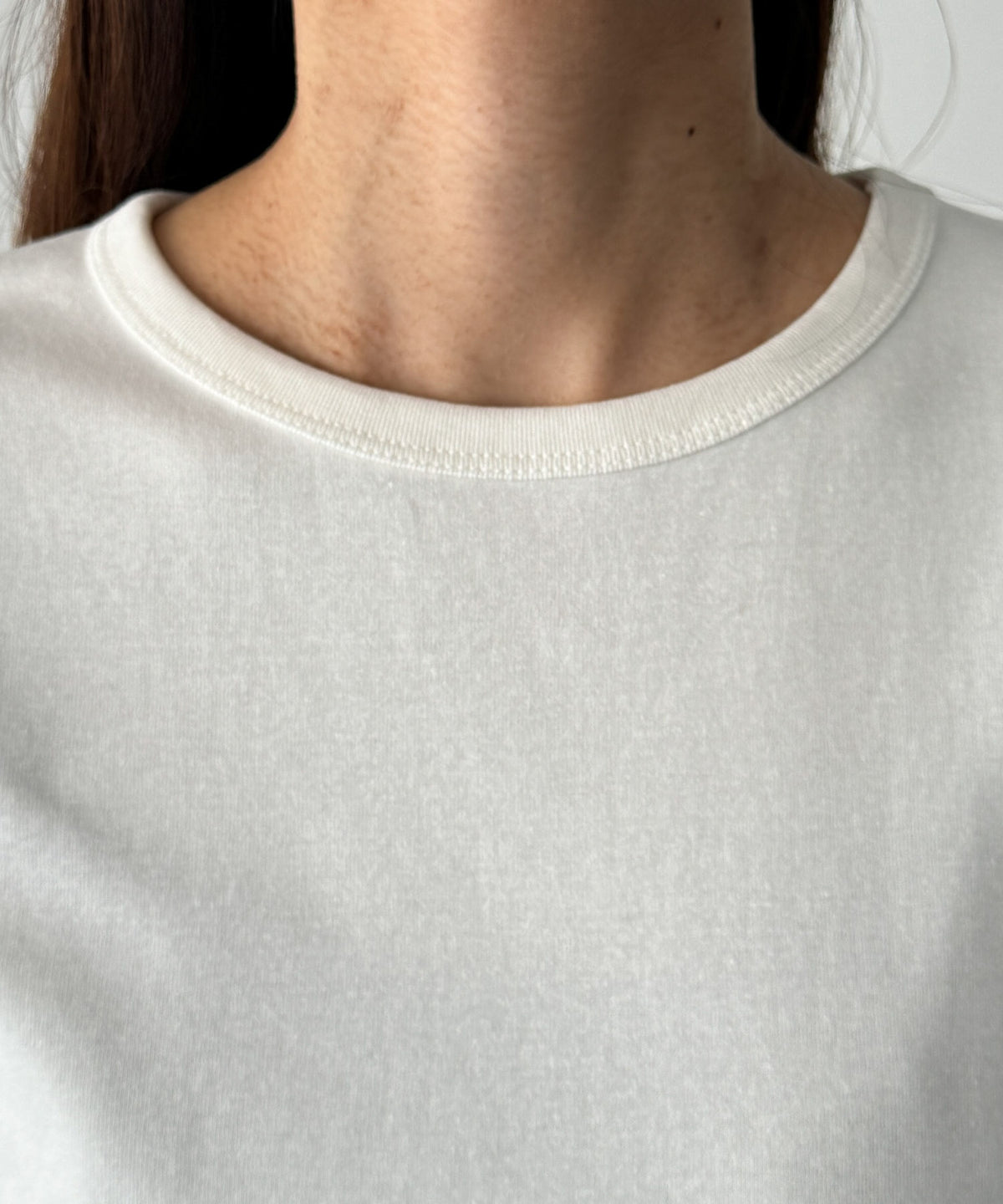 コットンストレッチロングTシャツ