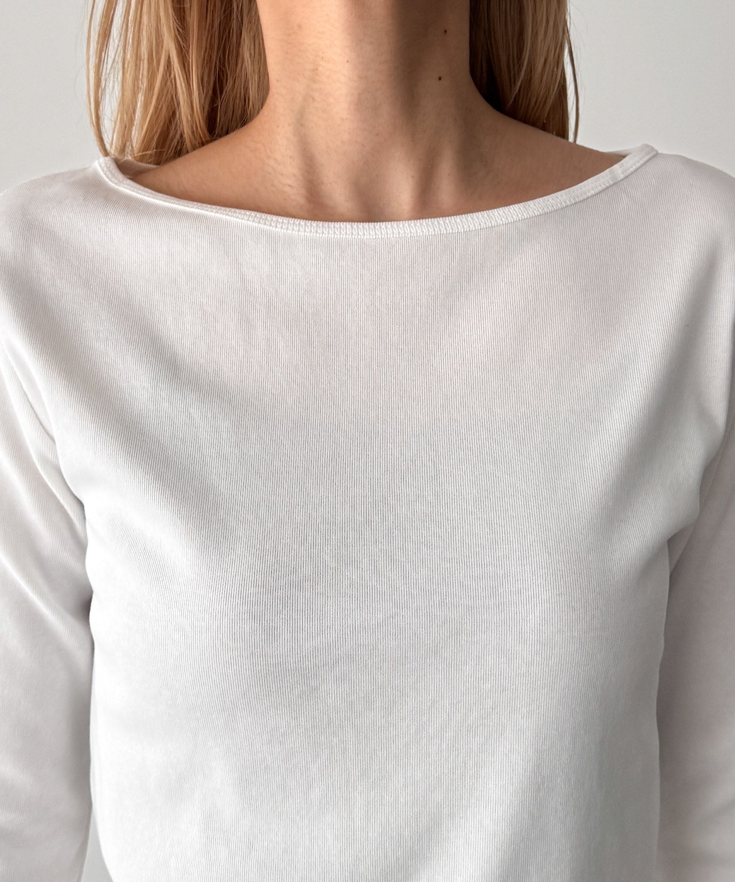 リブボート7分袖Tシャツ