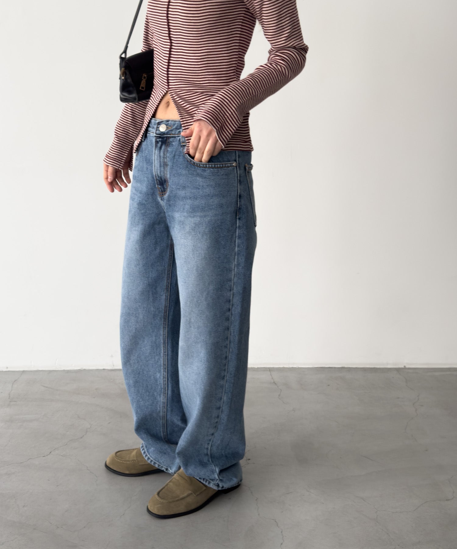 レギュラーストレートデニムパンツ 603