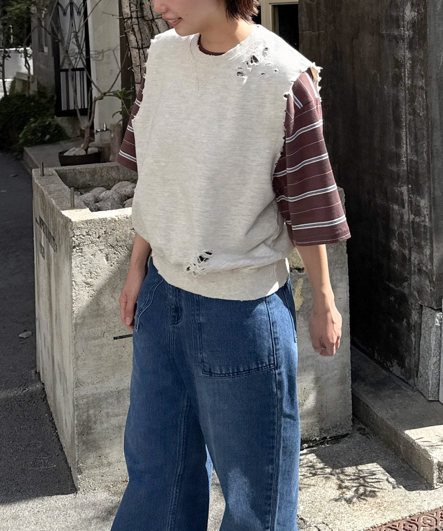 スウェットダメージベスト