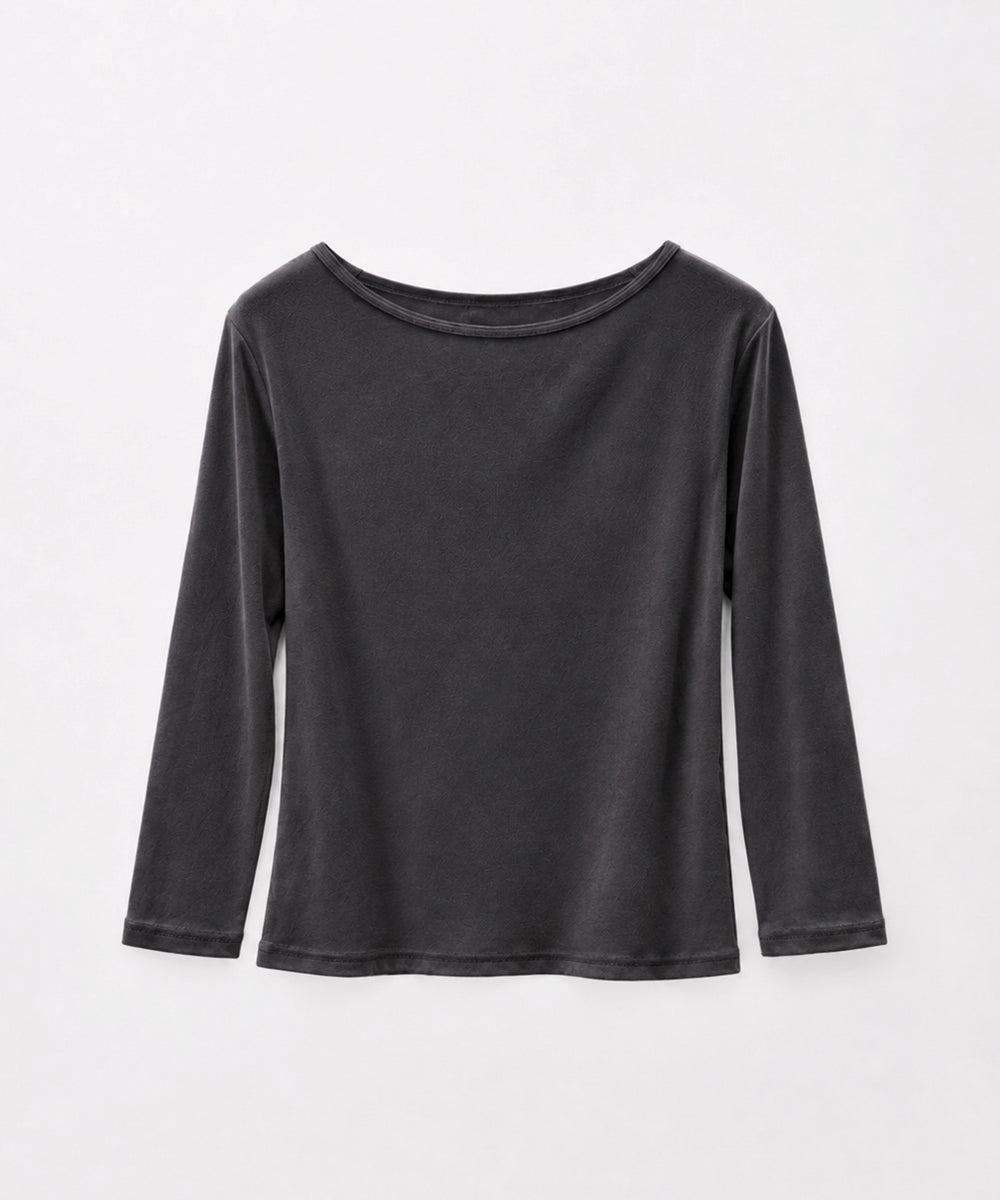 リブボート7分袖Tシャツ