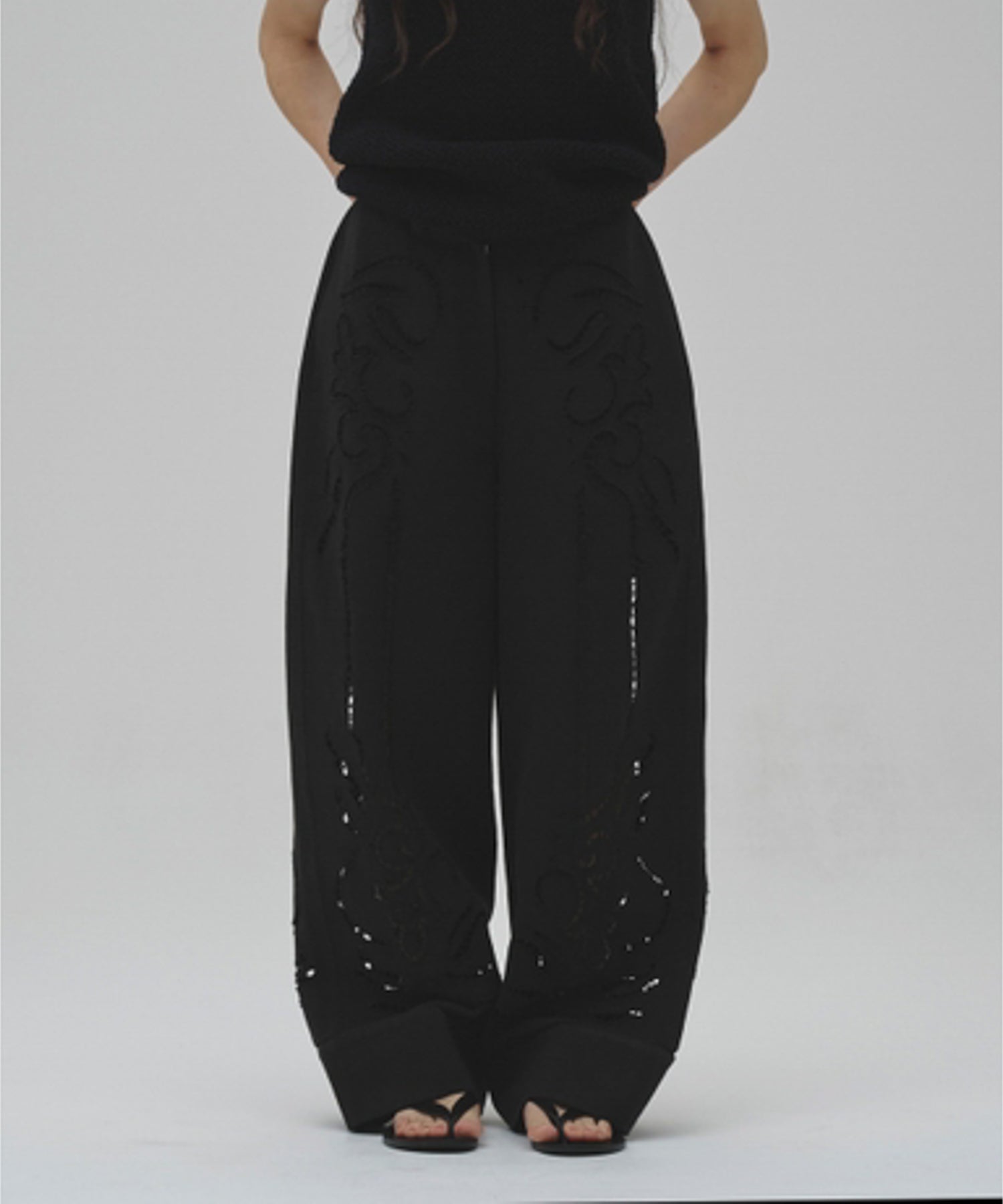 Cut Lace Twill Pants カットレースツイルパンツ/12610701