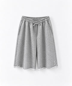 スタッズ付きスウェットハーフパンツ