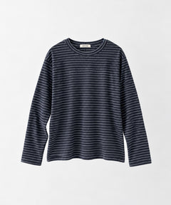 ウール混ボーダーロングTシャツ