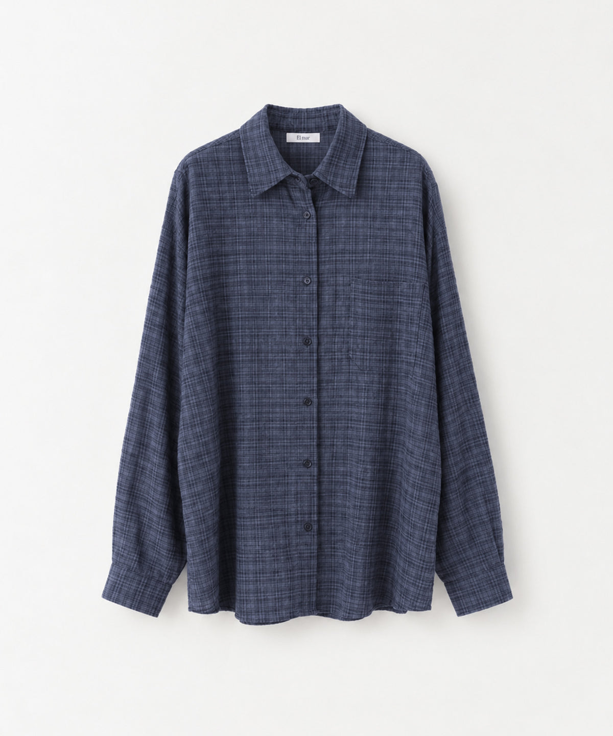 ダークチェックロングシャツ