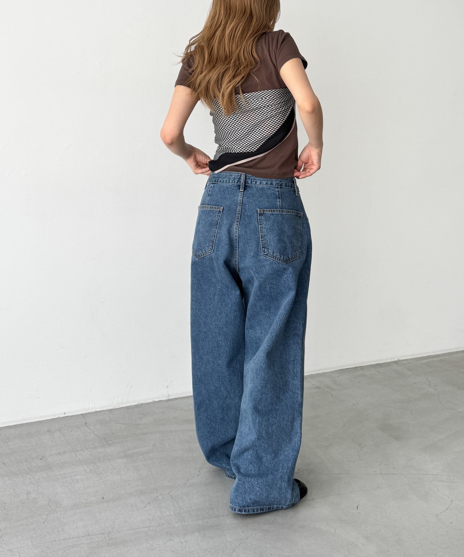 ボタンポケットデニムパンツ