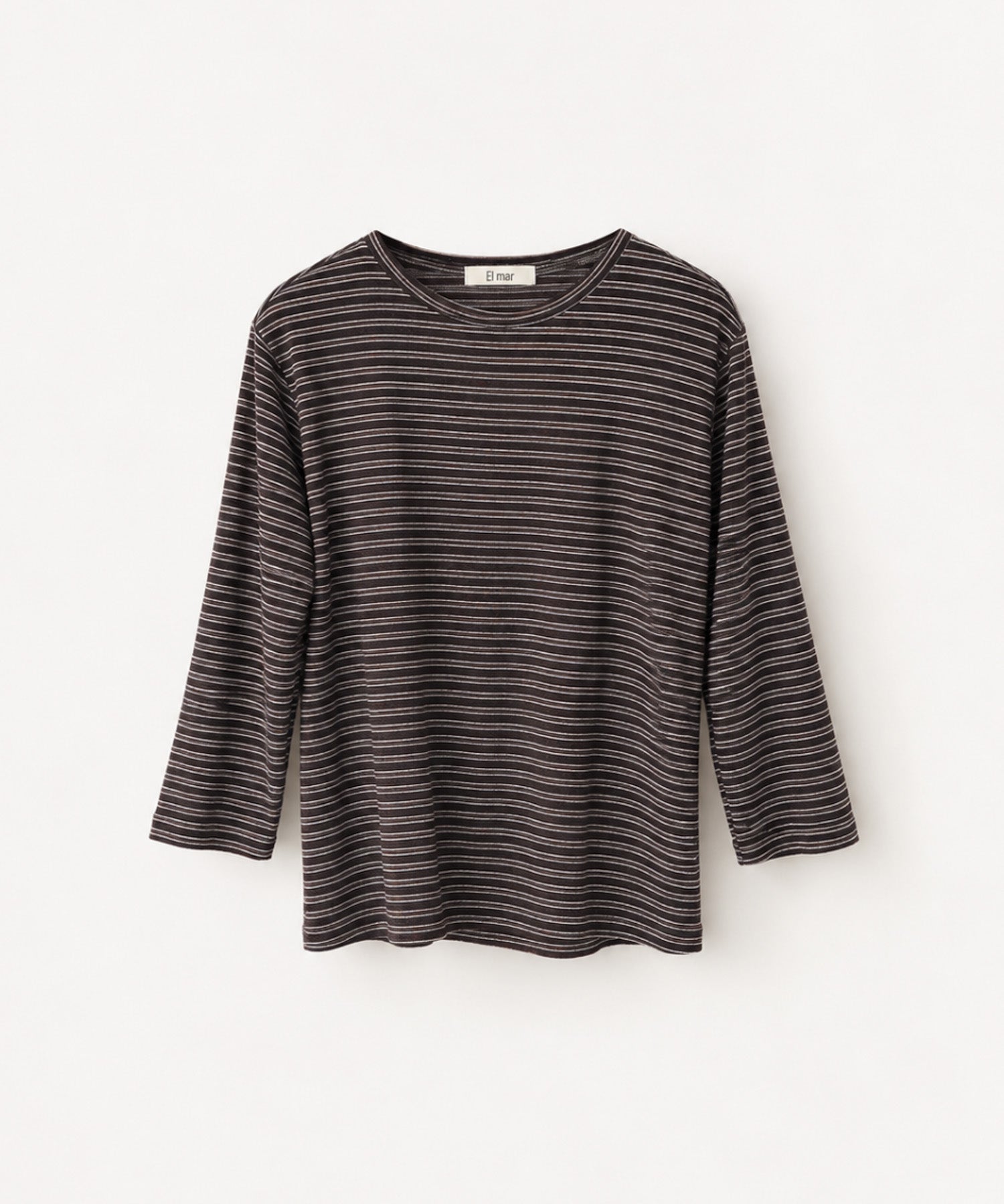 ナローボーダー7分袖Tシャツ