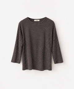 ナローボーダー7分袖Tシャツ