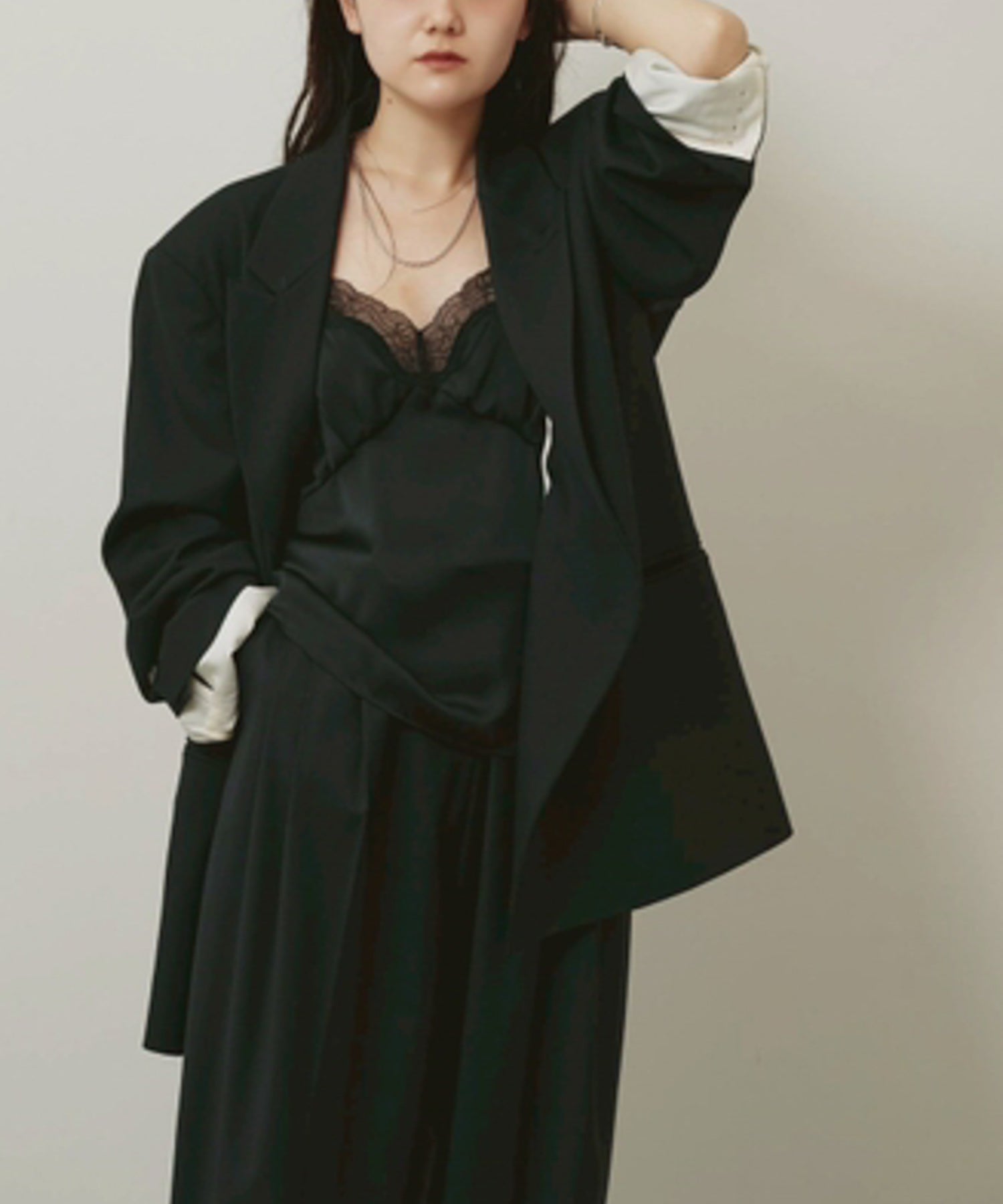 Satin Lace Camisole サテンレースキャミソール/12610431