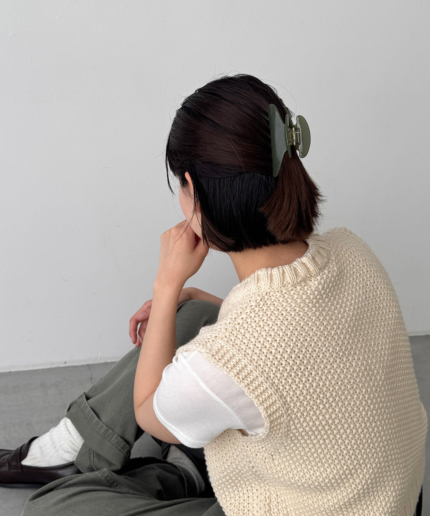 ラウンドヘアクリップ