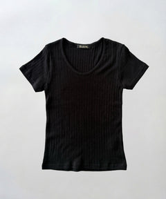 ピコレースアイレットラウンドTシャツ