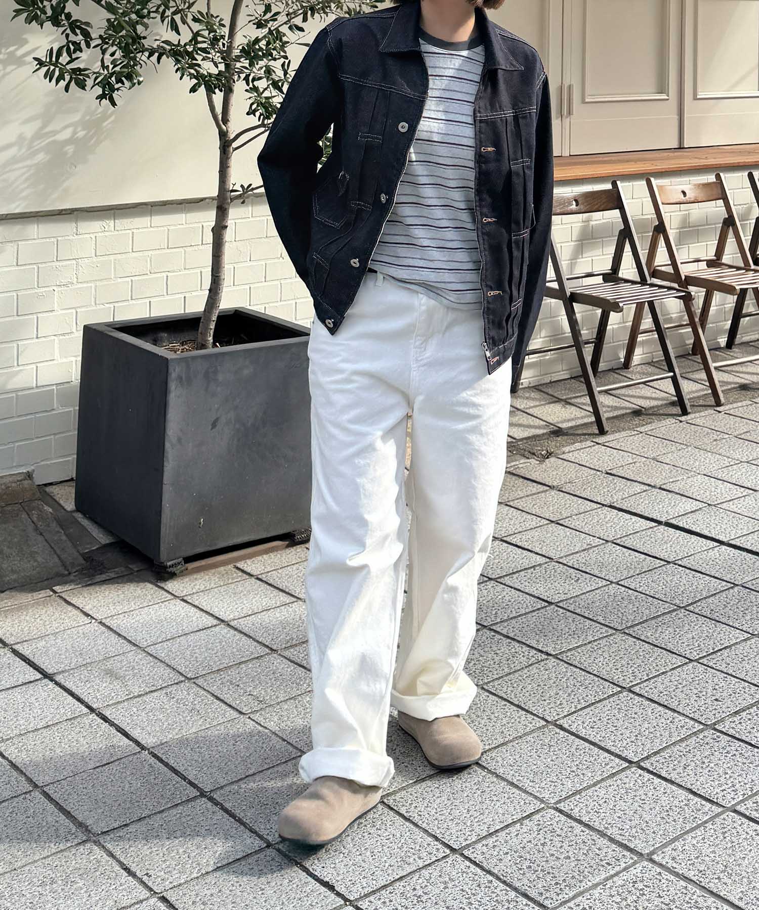 ZIPデニムジャケット