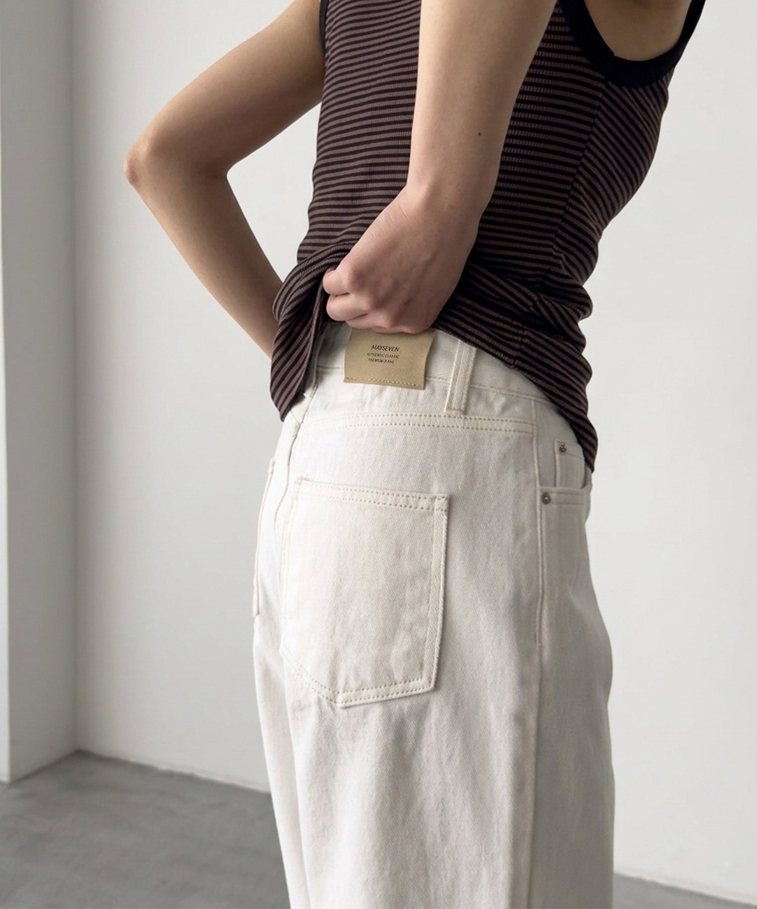 コットンストレートパンツ