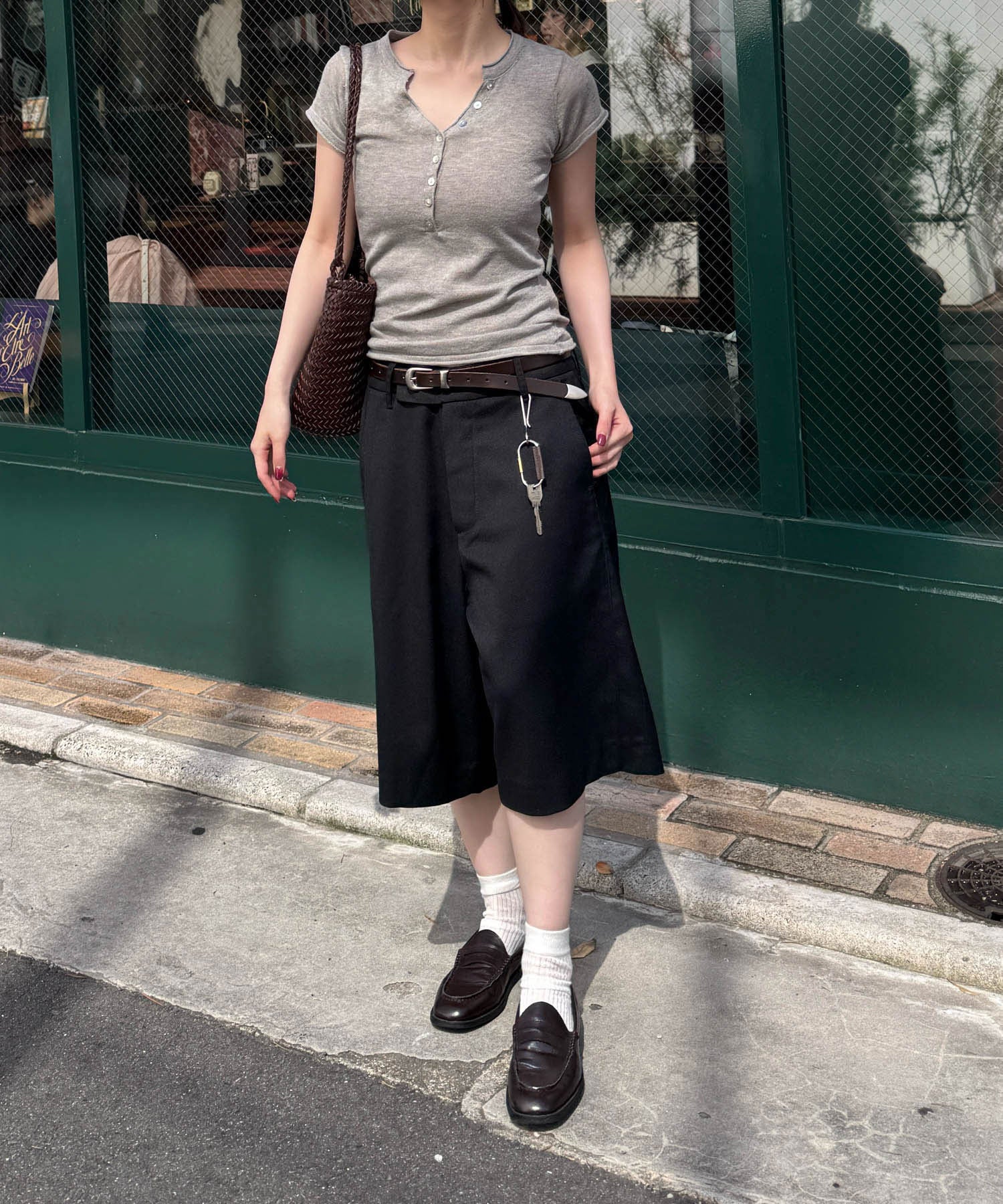 レーヨン混スキッパーニット