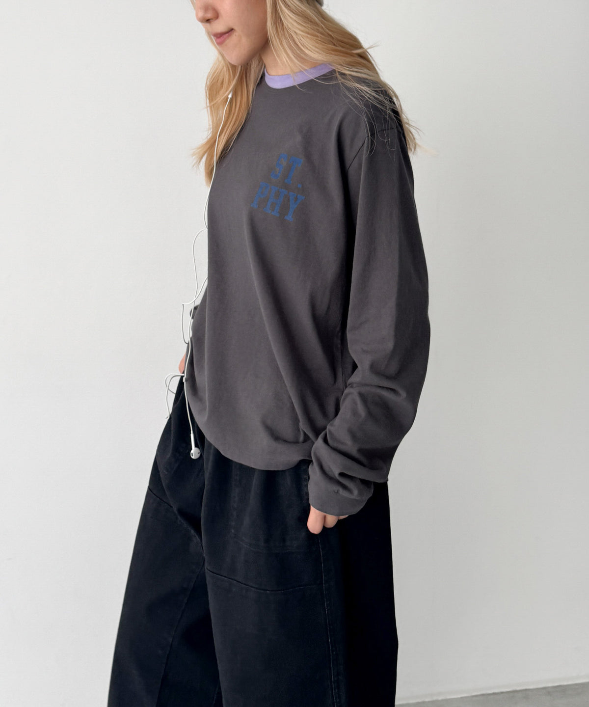 "ST.PHY"リンガーロングTシャツ