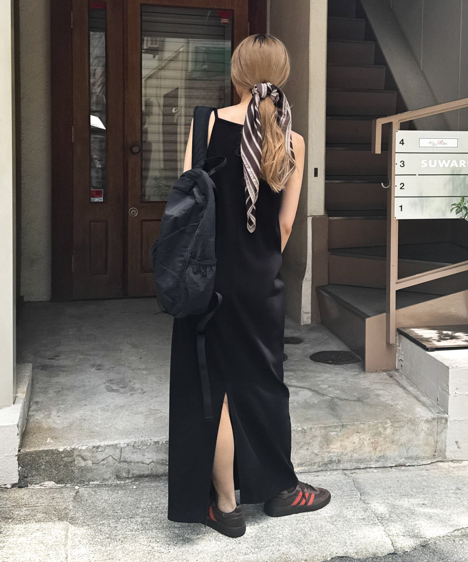 リブキャミロングワンピース