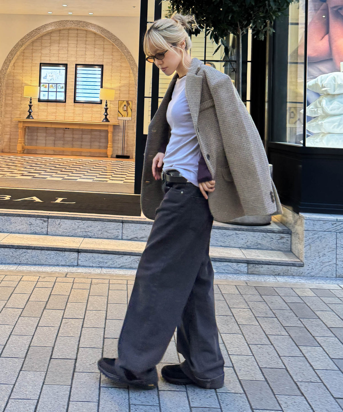 チェックウールジャケット