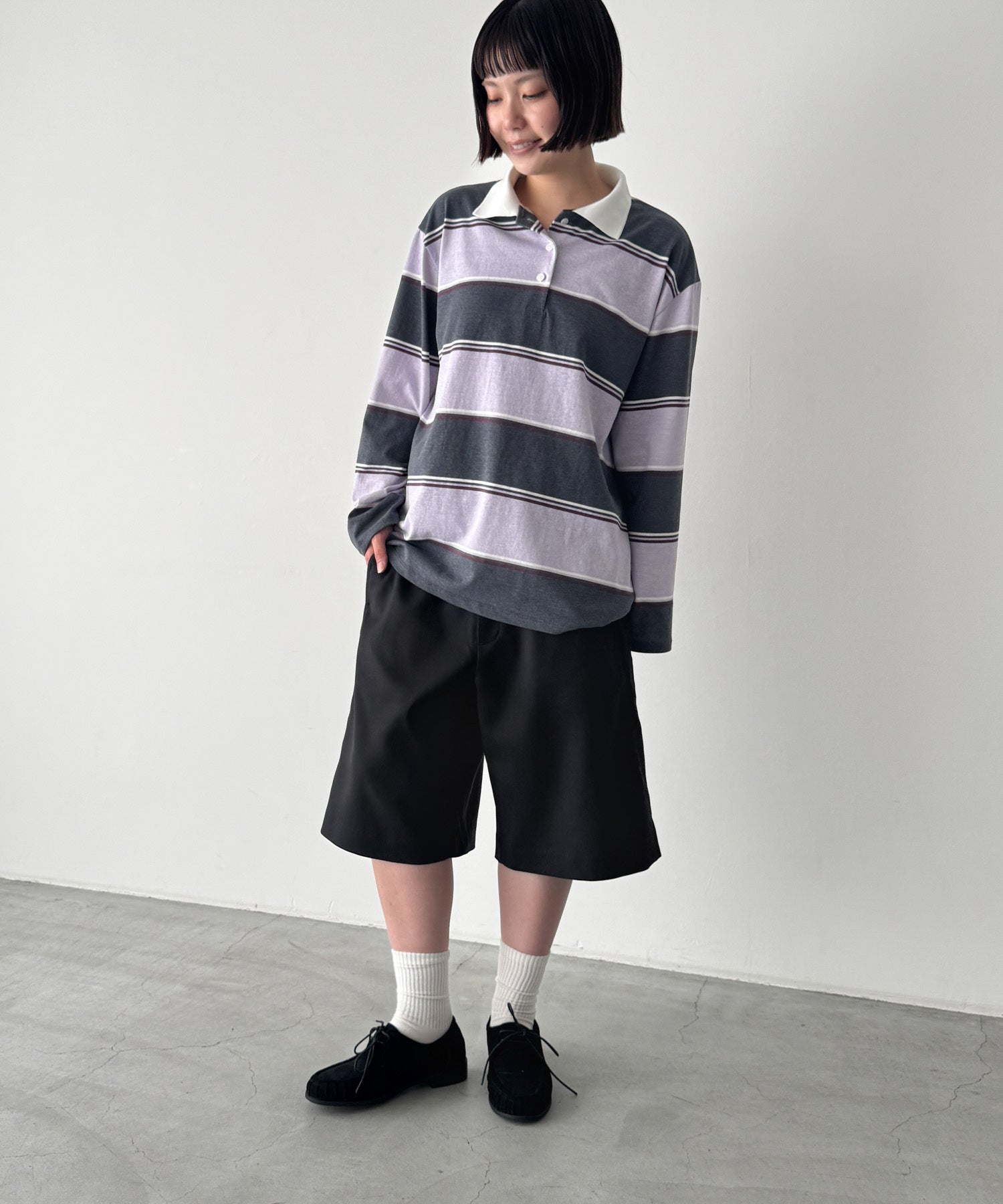 サイドシームハーフパンツ