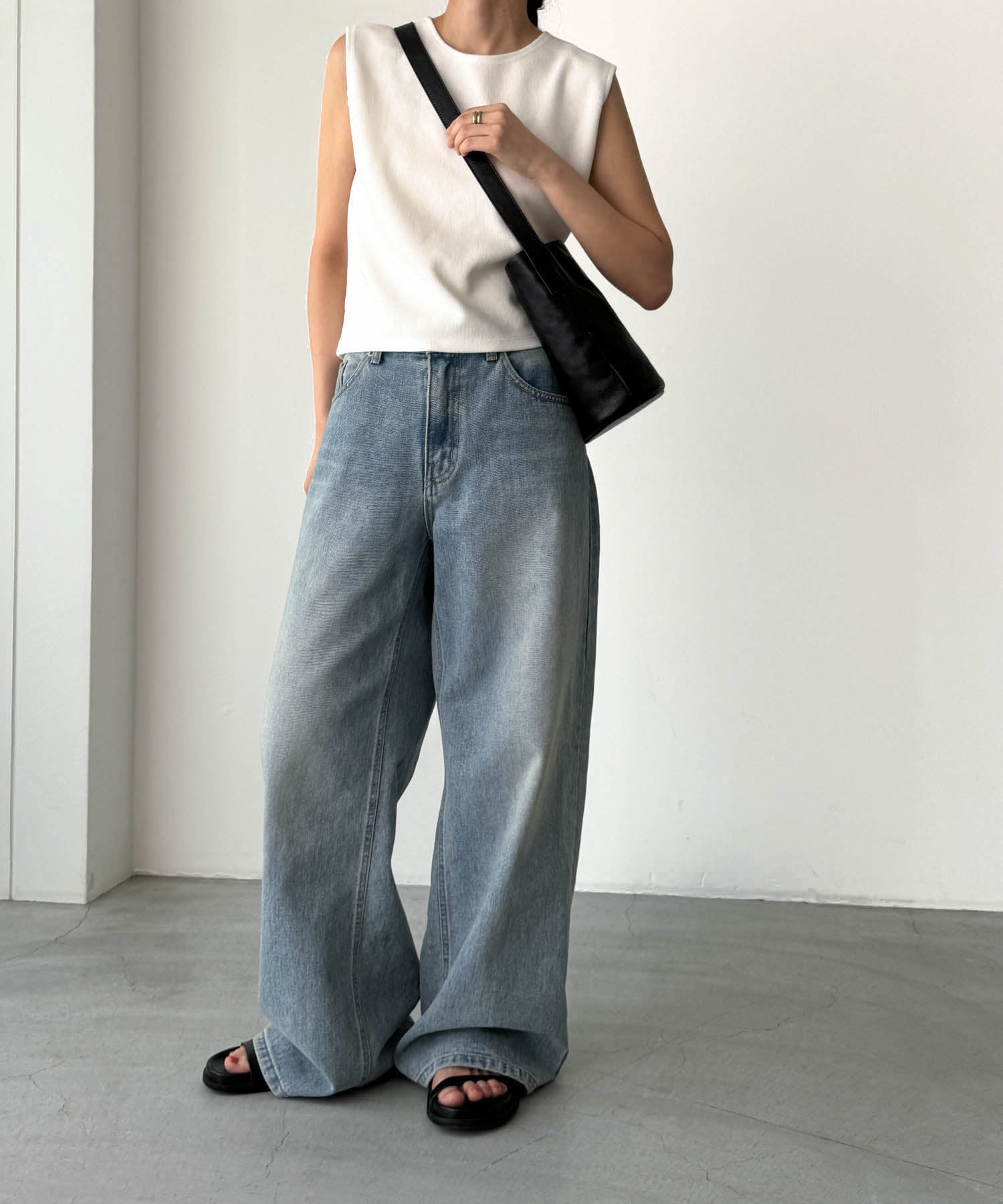 レザーミニバケツショルダーバッグ