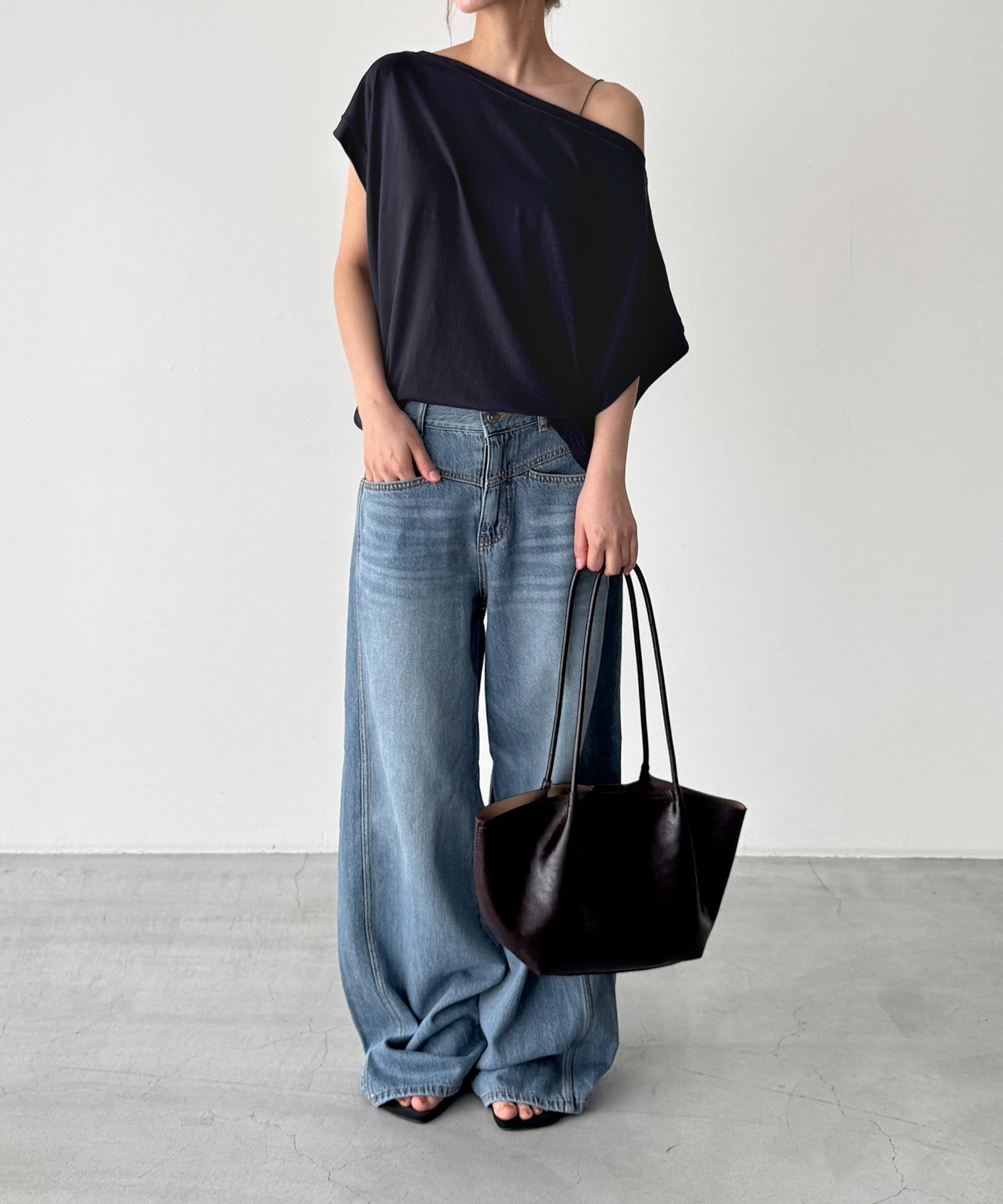 シアーワンショルTシャツ