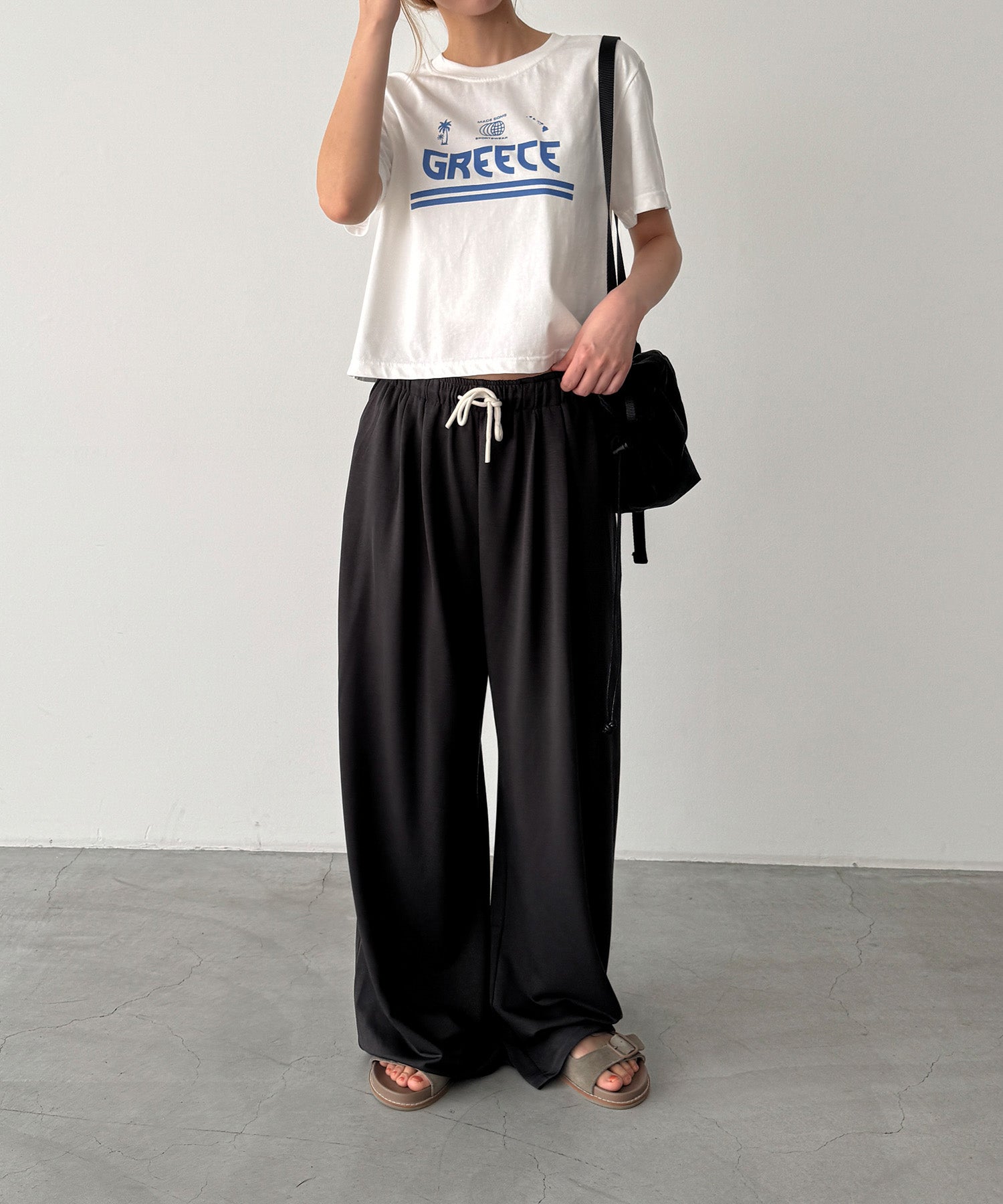 "GREECE"コンパクトTシャツ