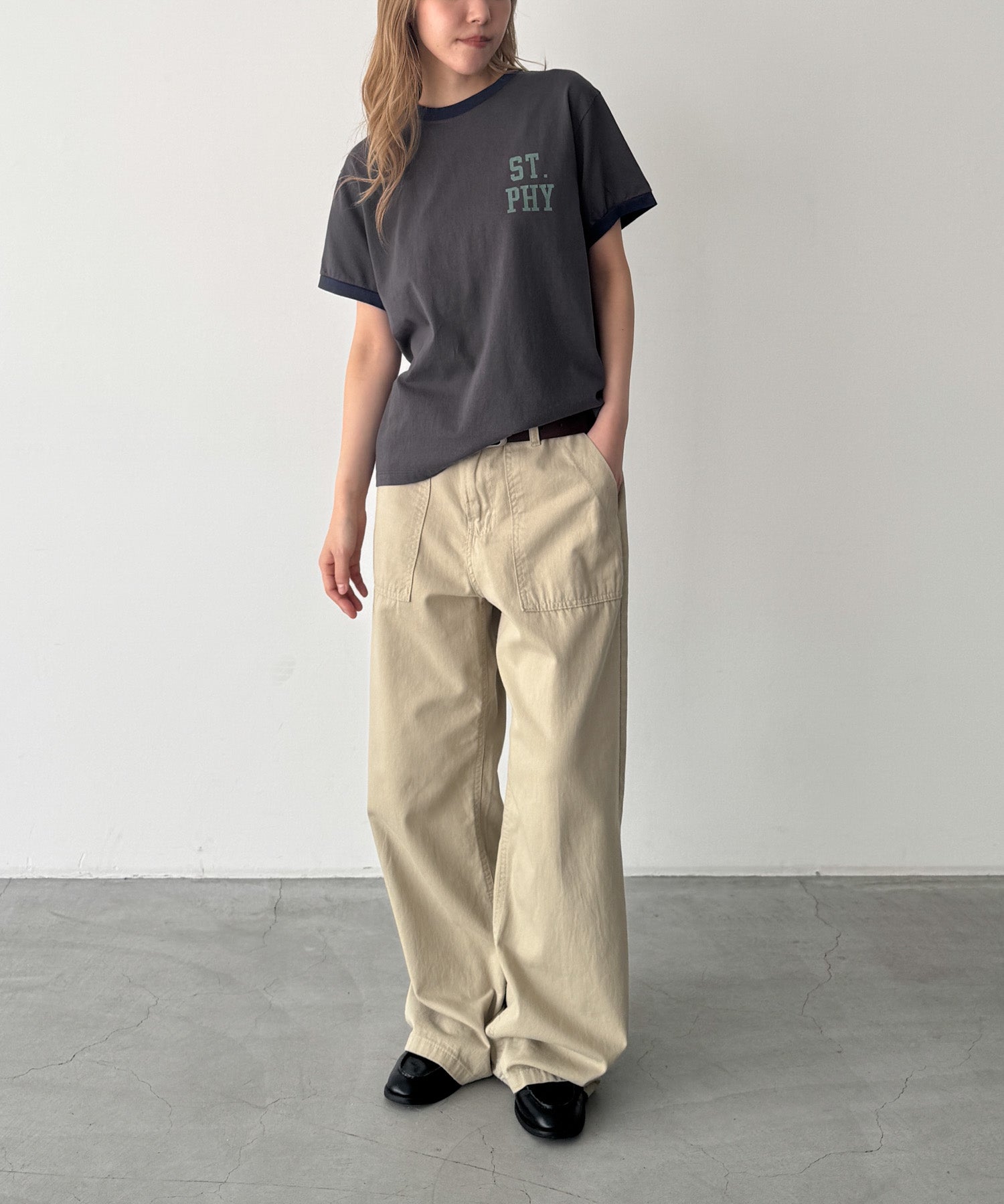 "ST.PHY"リンガーTシャツ