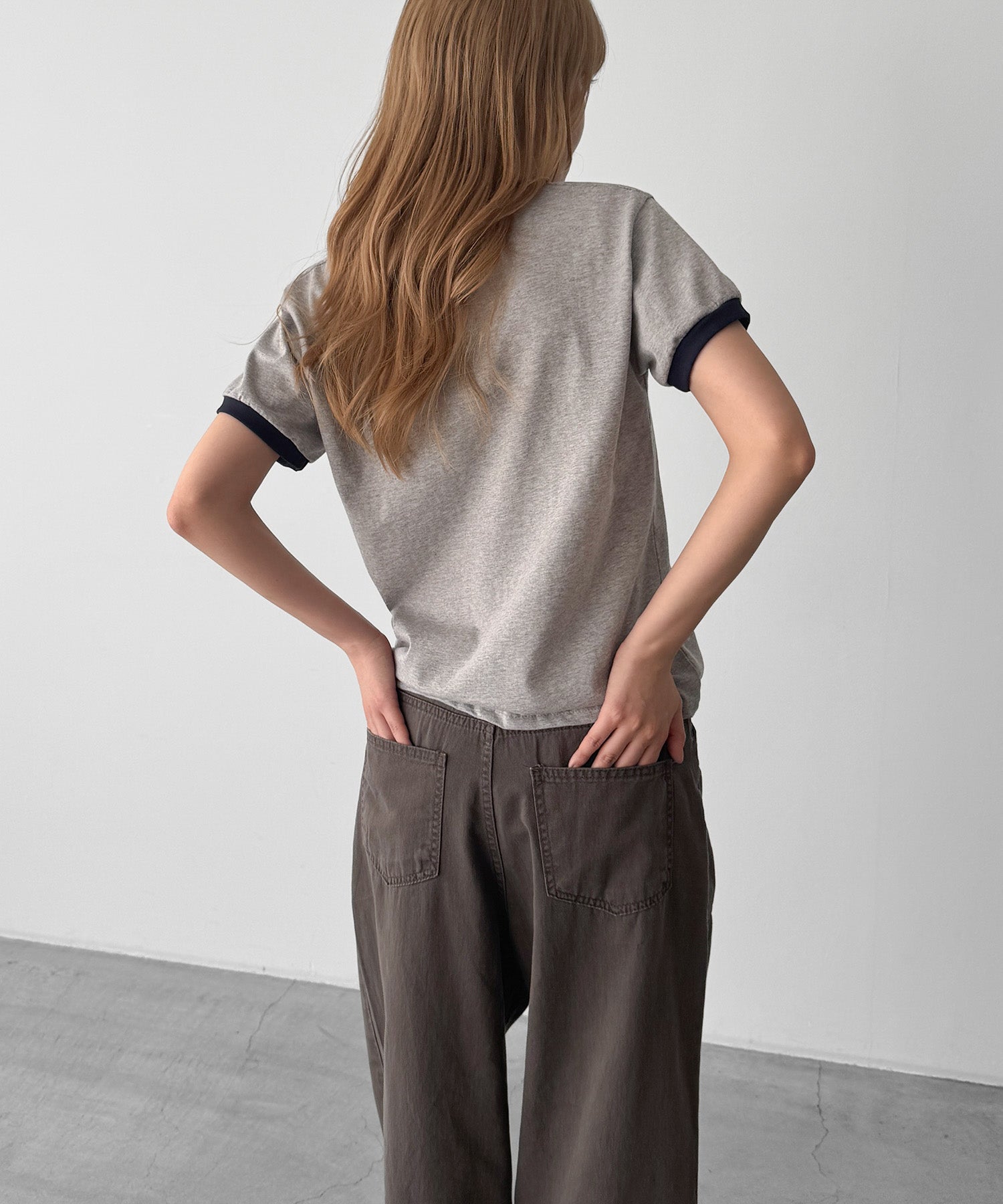 "CREME DELE"リンガーTシャツ