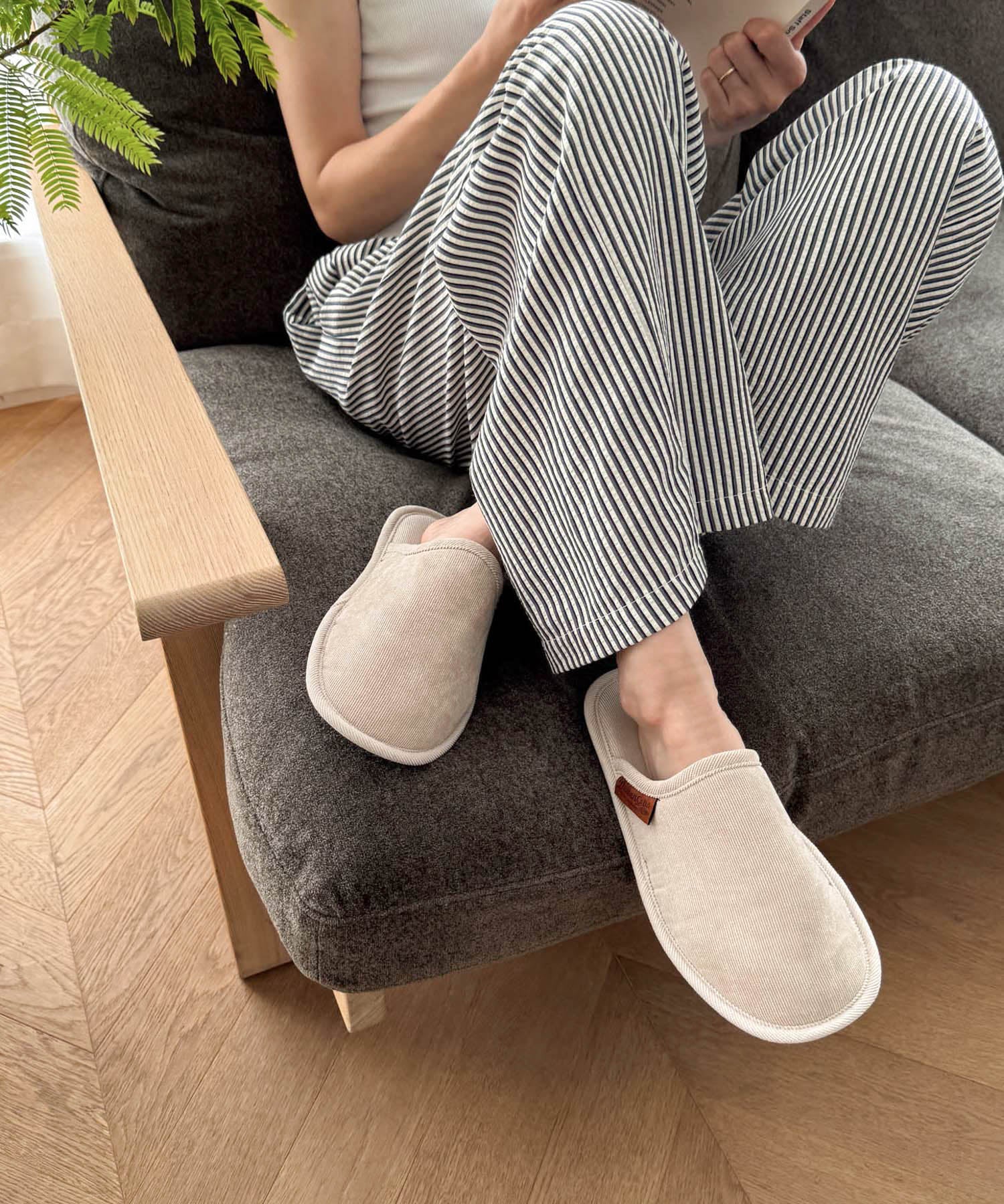 CORDUROY SLIPPERS EV/コーデュロイスリッパ(WOMEN)/T20-0224S