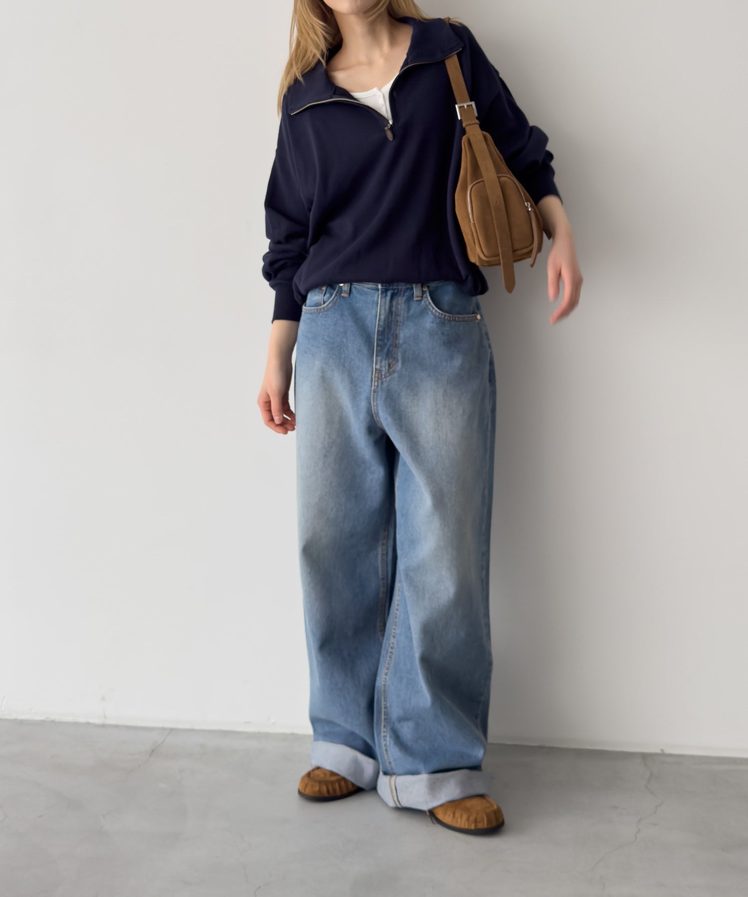 ワイドストレートデニムパンツ 604