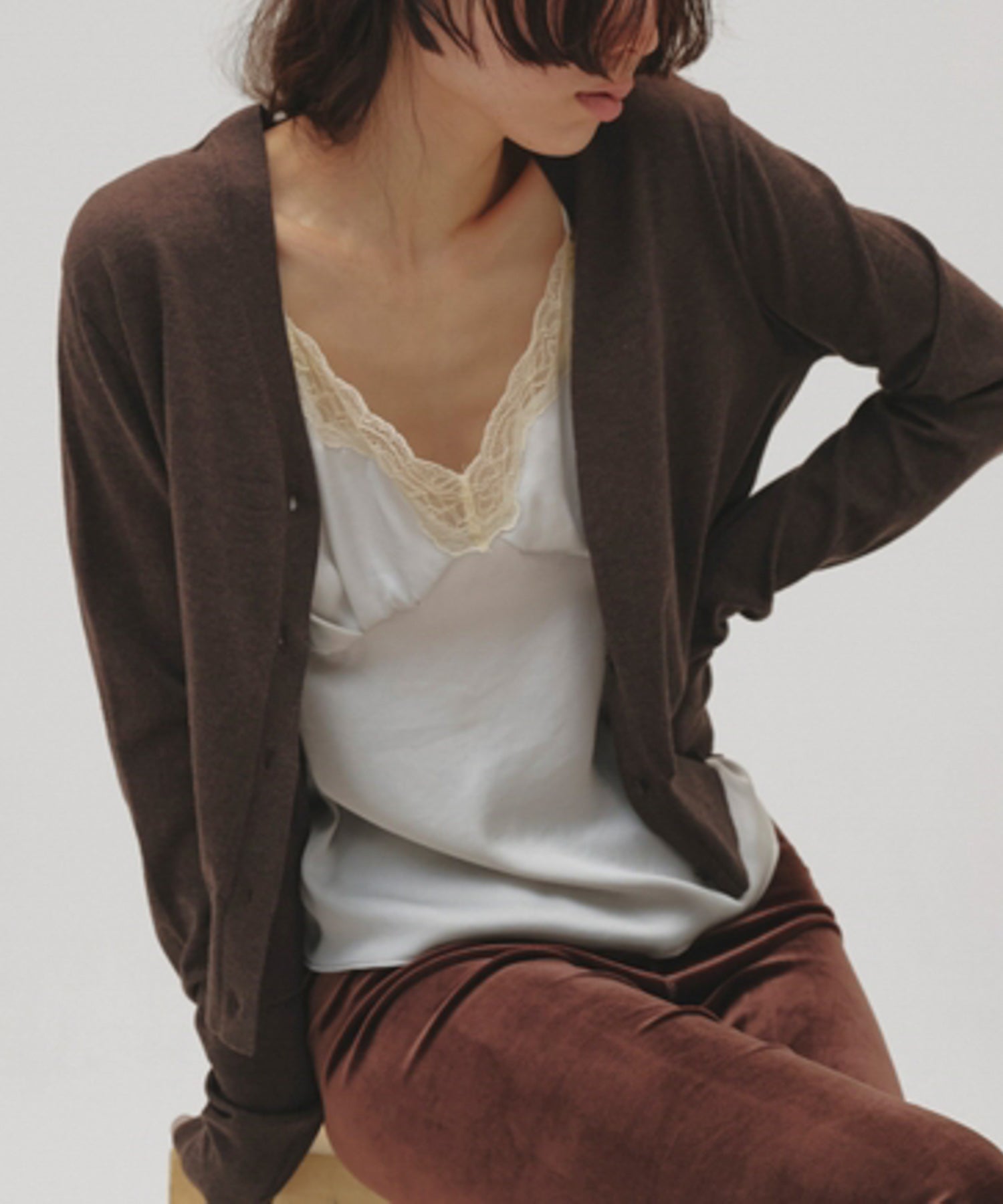 Satin Lace Camisole サテンレースキャミソール/12610431