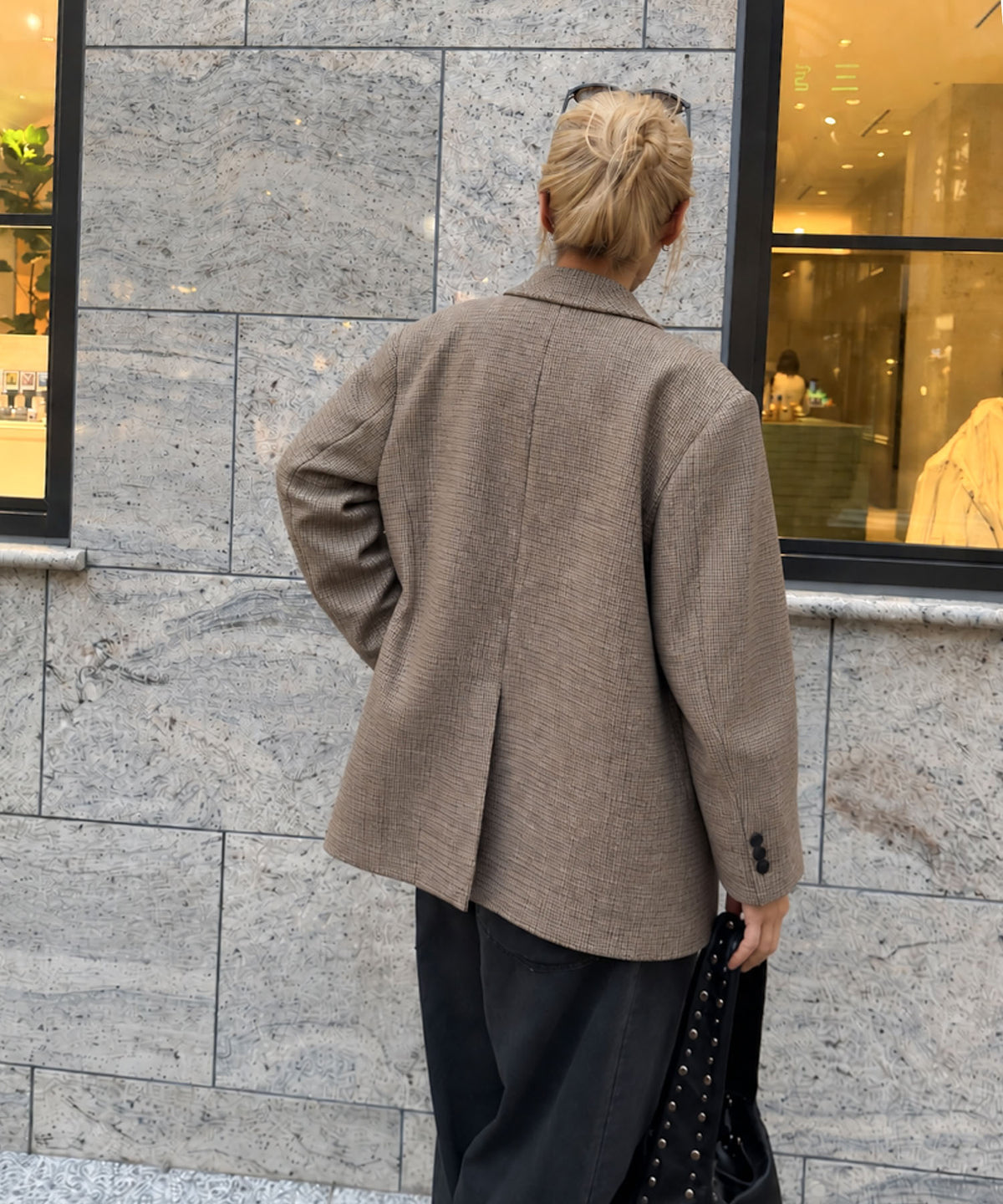 チェックウールジャケット