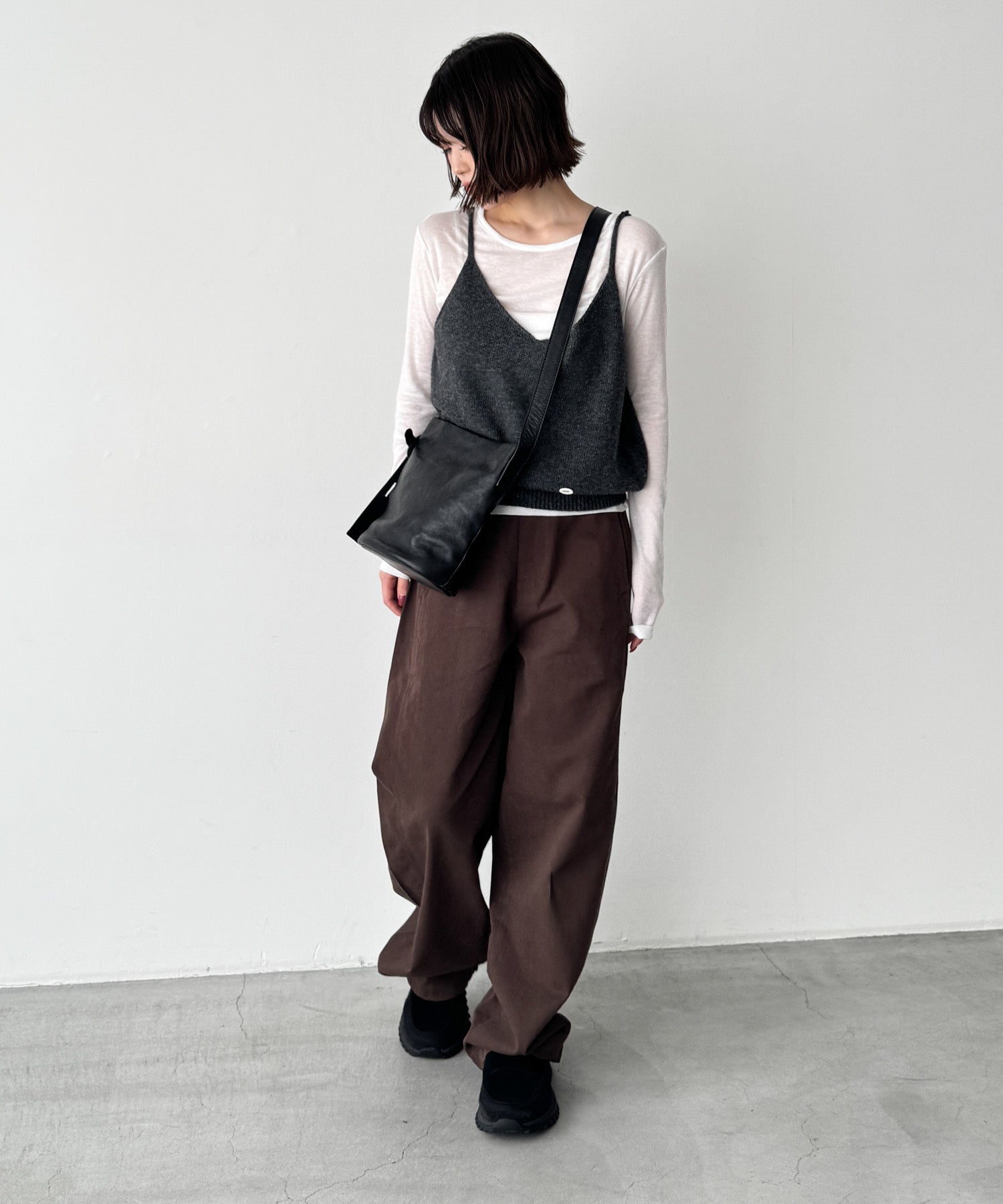 レザーミニバケツショルダーバッグ