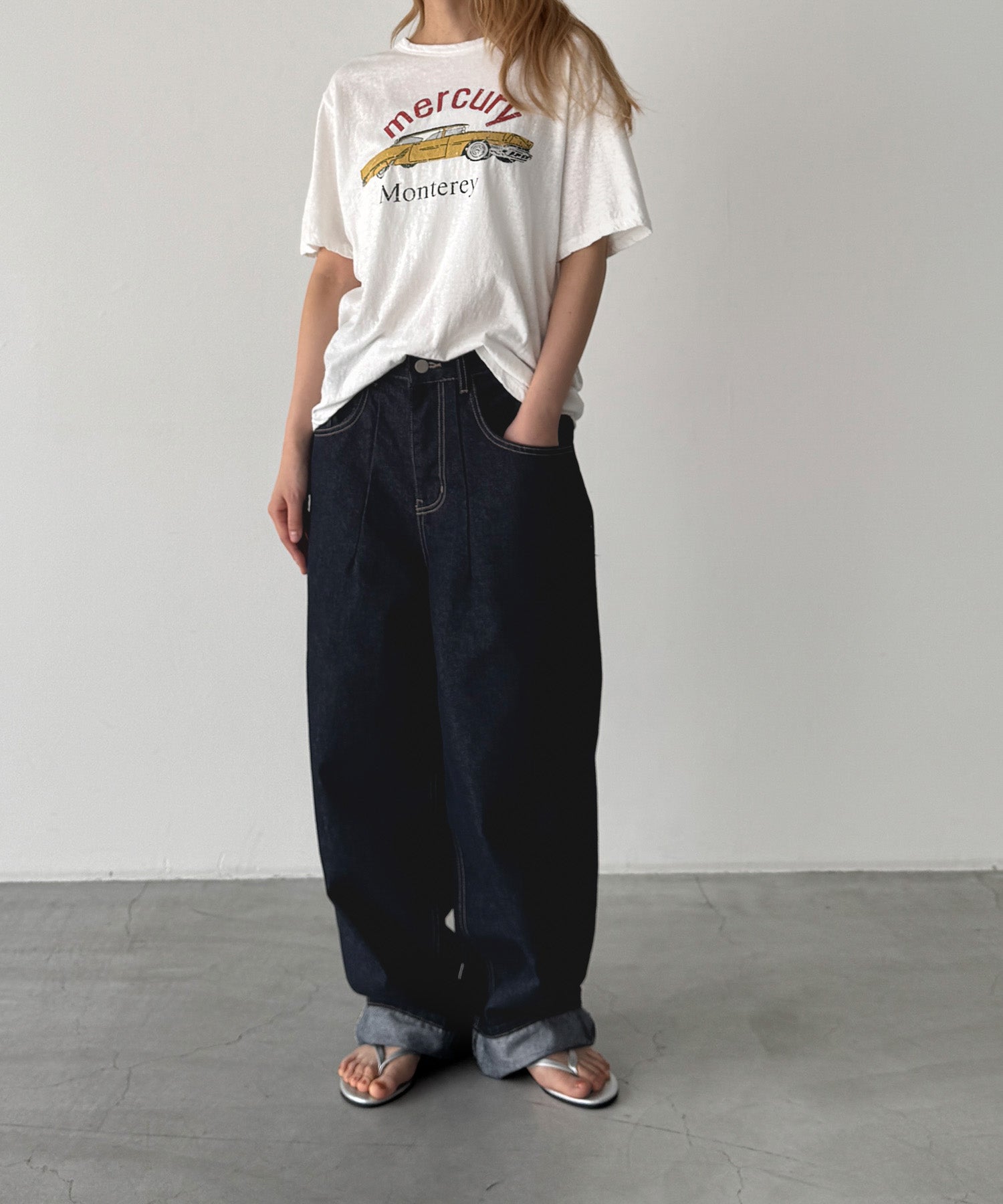 "mercury"スラブTシャツ