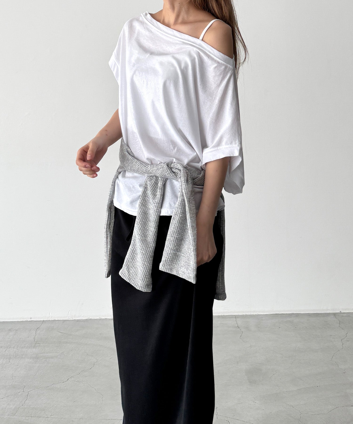 シアーワンショルTシャツ