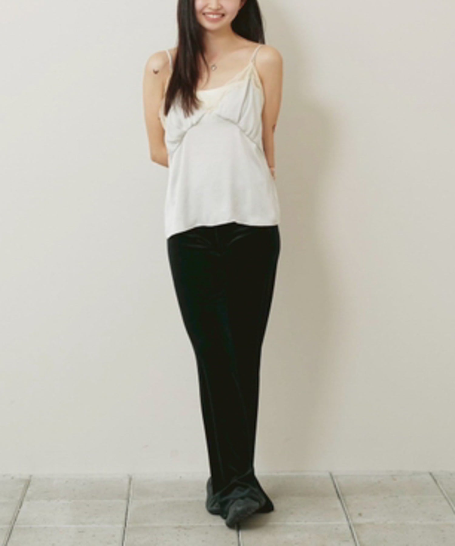 Satin Lace Camisole サテンレースキャミソール/12610431