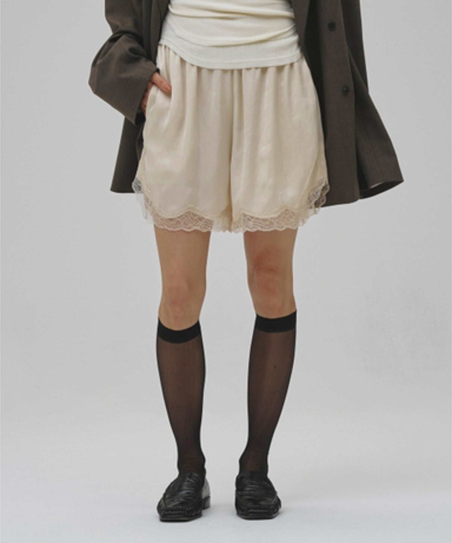 Satin Lace Halfpants